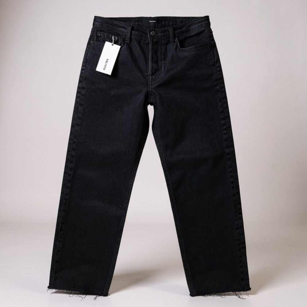 GRLFRND Helena High Rise Straight Leg Faded Black Jeans